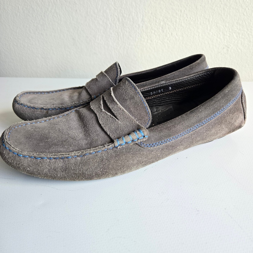 To Boot New York Adam Derrick Mens Grey Suede‎ Driving Penny Loafers Size 9